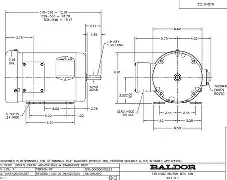 Baldor M3558 AC Motor 2HP Variant ^